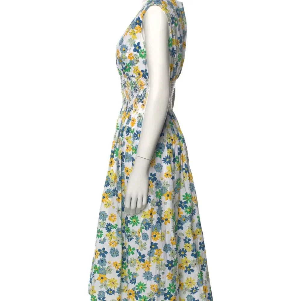 Kate Spade floral medley smocked waist dress